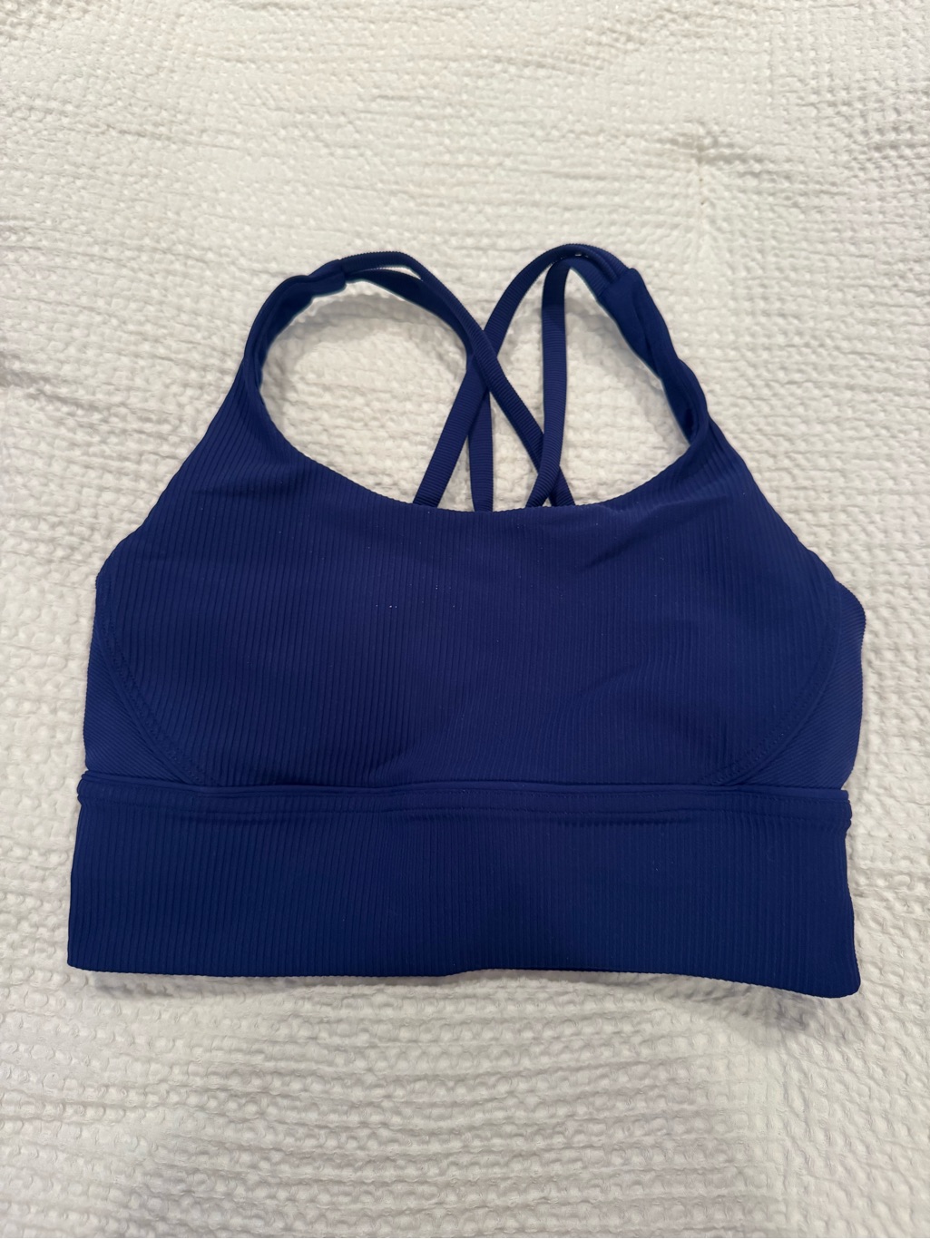 Lululemon Athletica Ribbed Strappy Sports Bra - Navy Blue